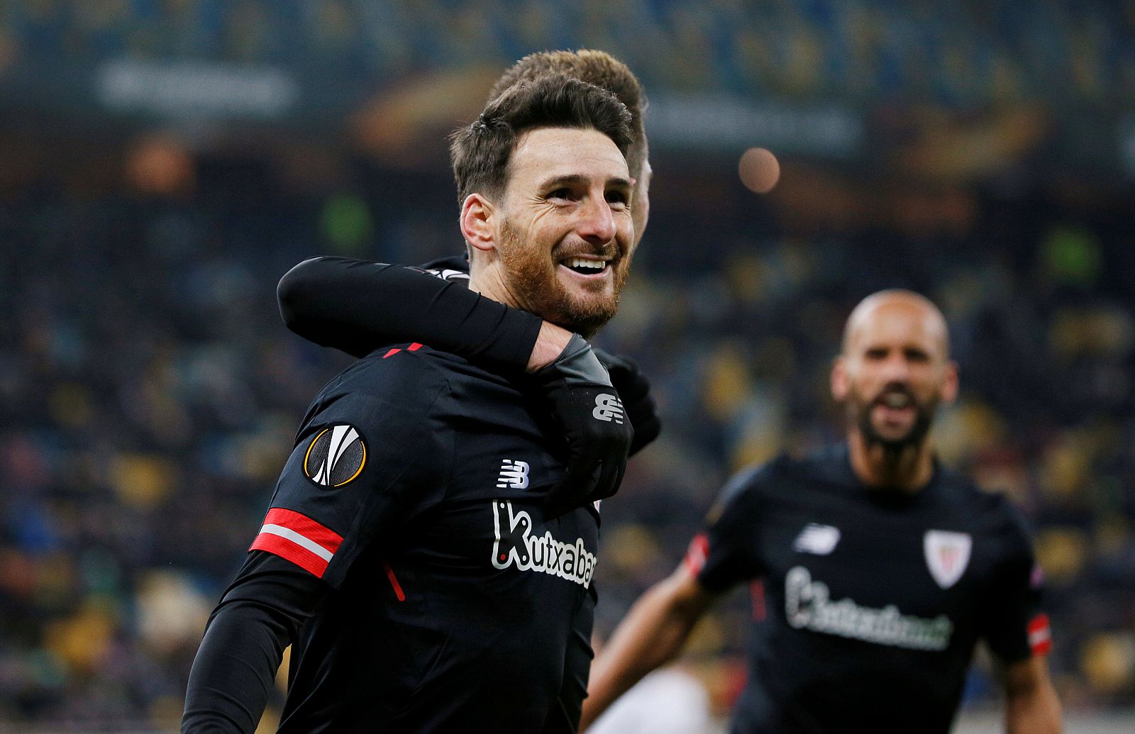 Aduriz celebra el 0-1 del Athletic frente al Zorya.