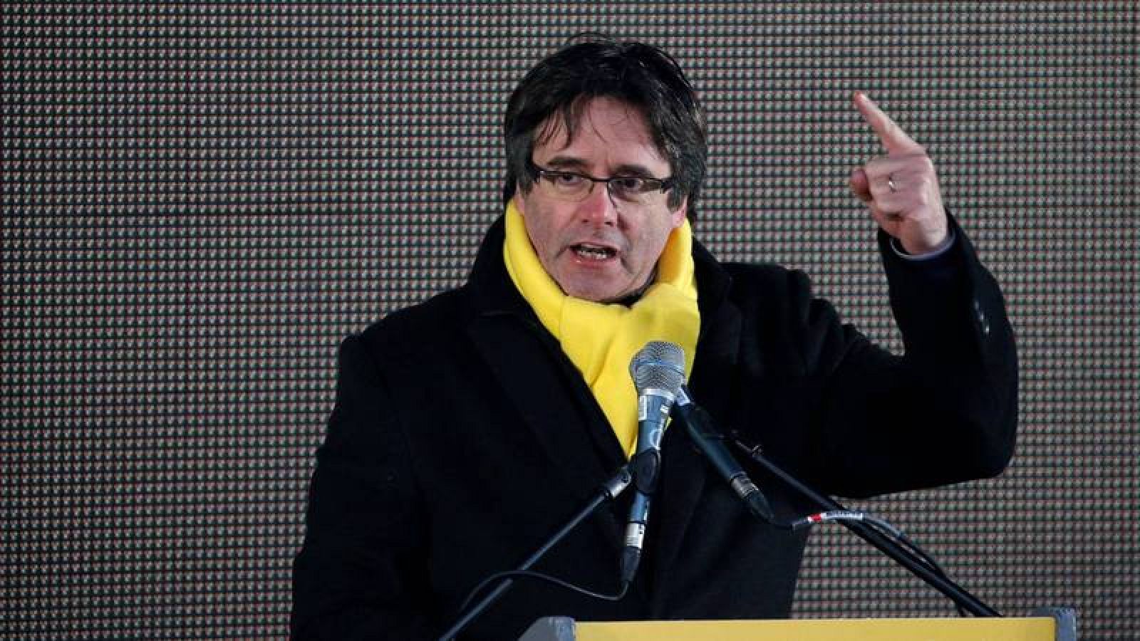 Puigdemont, en la manifestación independentista de Bruselas.