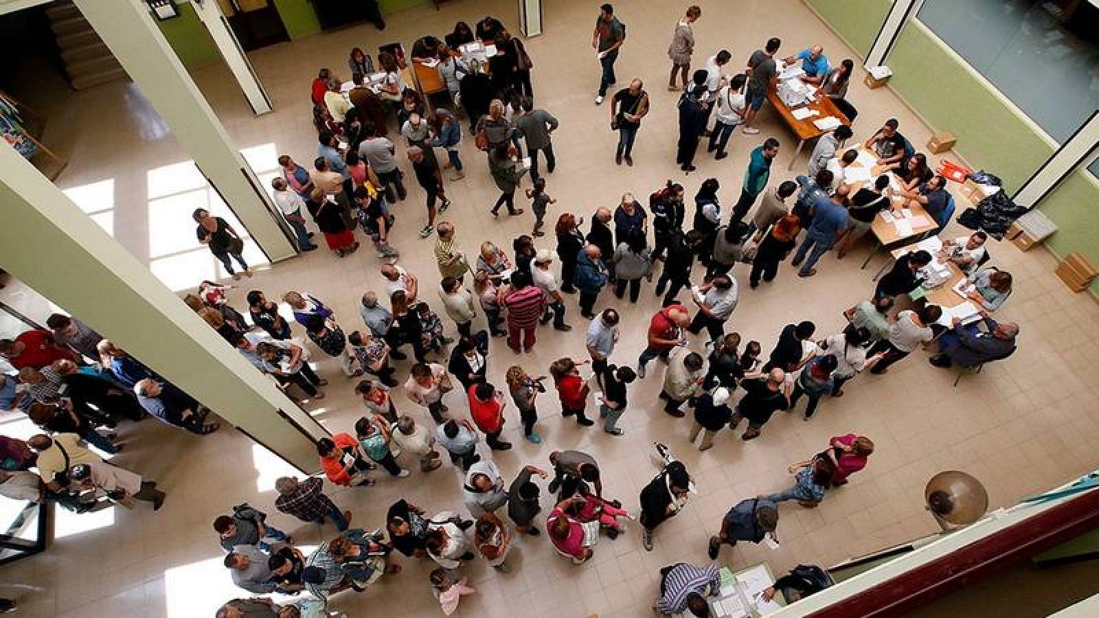 Colegio electoral en Caraluña en 2015.