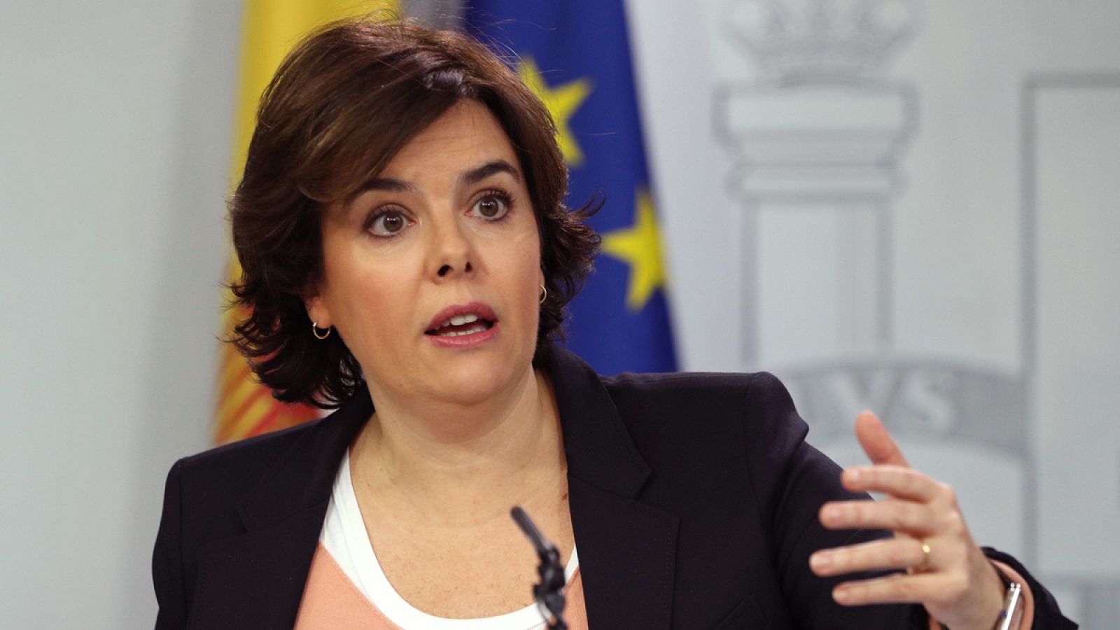 La vicepresidenta del Gobierno, Soraya Sáenz de Santamaría