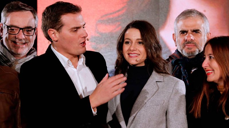 Rivera y Arrimadas, en un acto electoral de Ciudadanos.