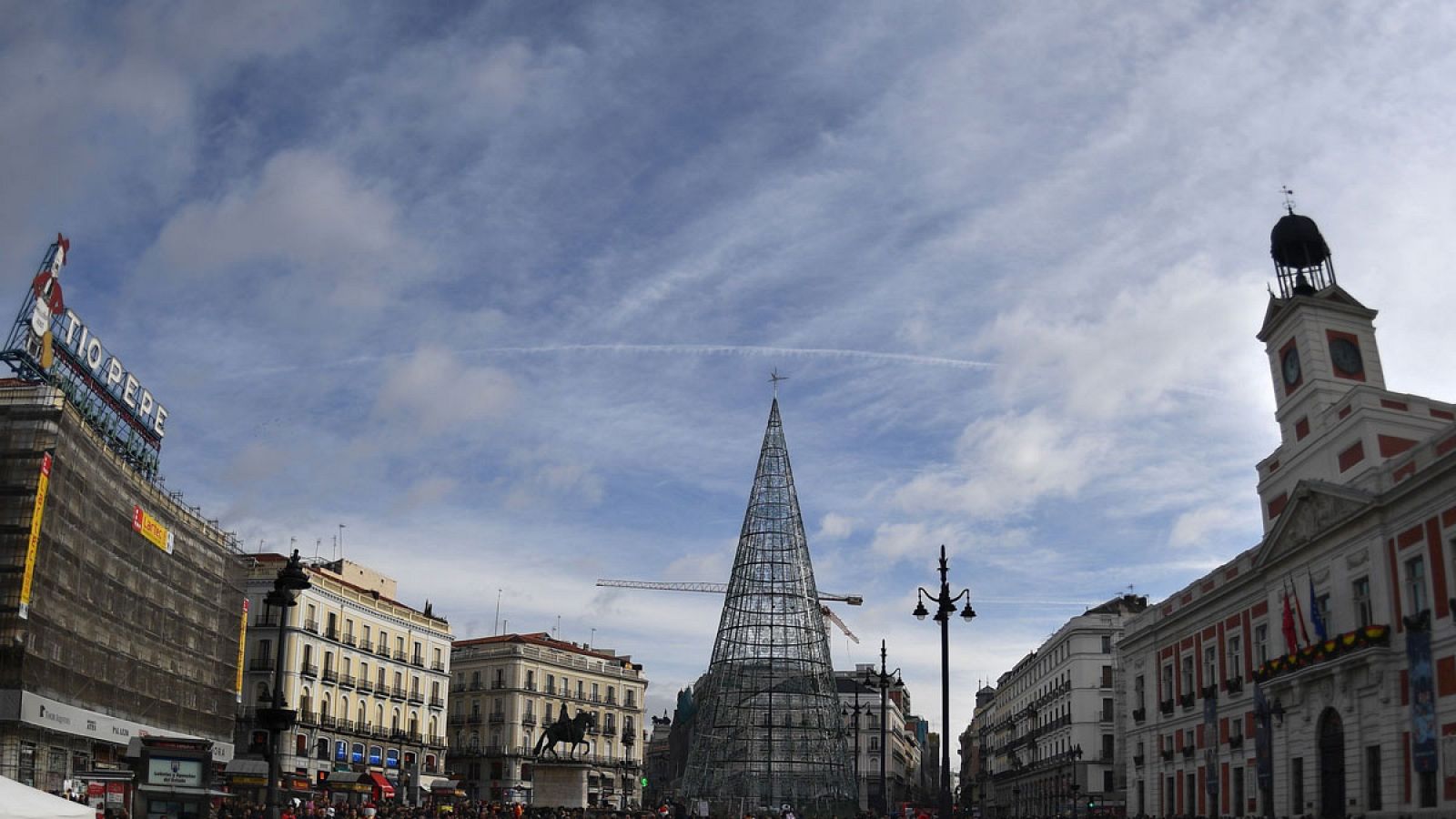 La Plaza de Sol en el centro de Madrid