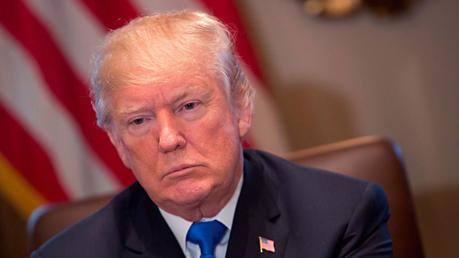 El presidente de Estados Unidos, Donald Trump, durante la última reunión de su gabinete