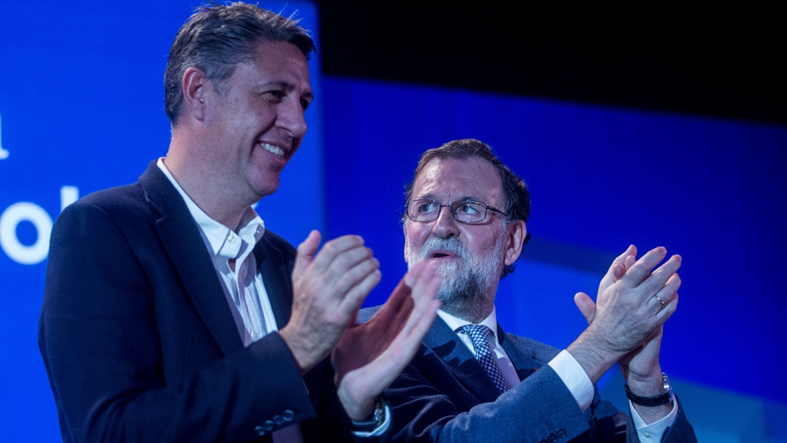 Mariano Rajoy y Xavier García Albiol en el acto de cierre de campaña del PP en Barcelona