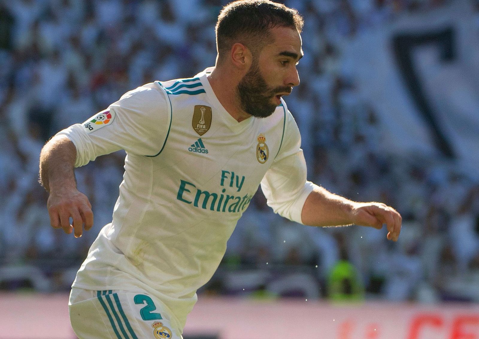 Carvajal, en el partido contra el Barcelona.