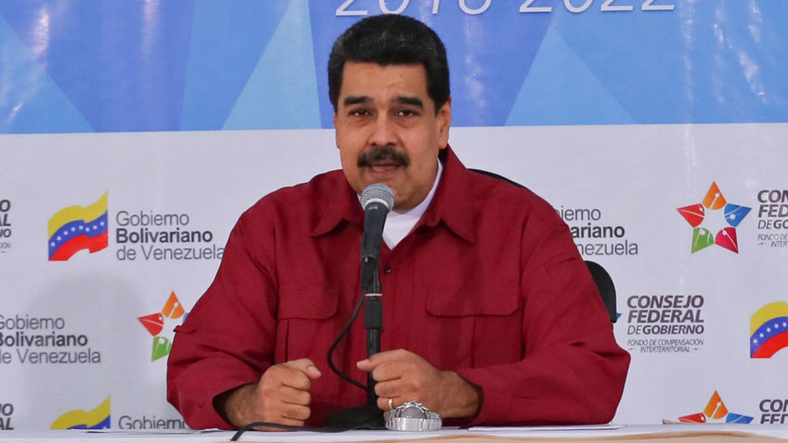 El presidente de Venezuela, Nicolás Maduro, en una reunión en la Asamblea Constituyente