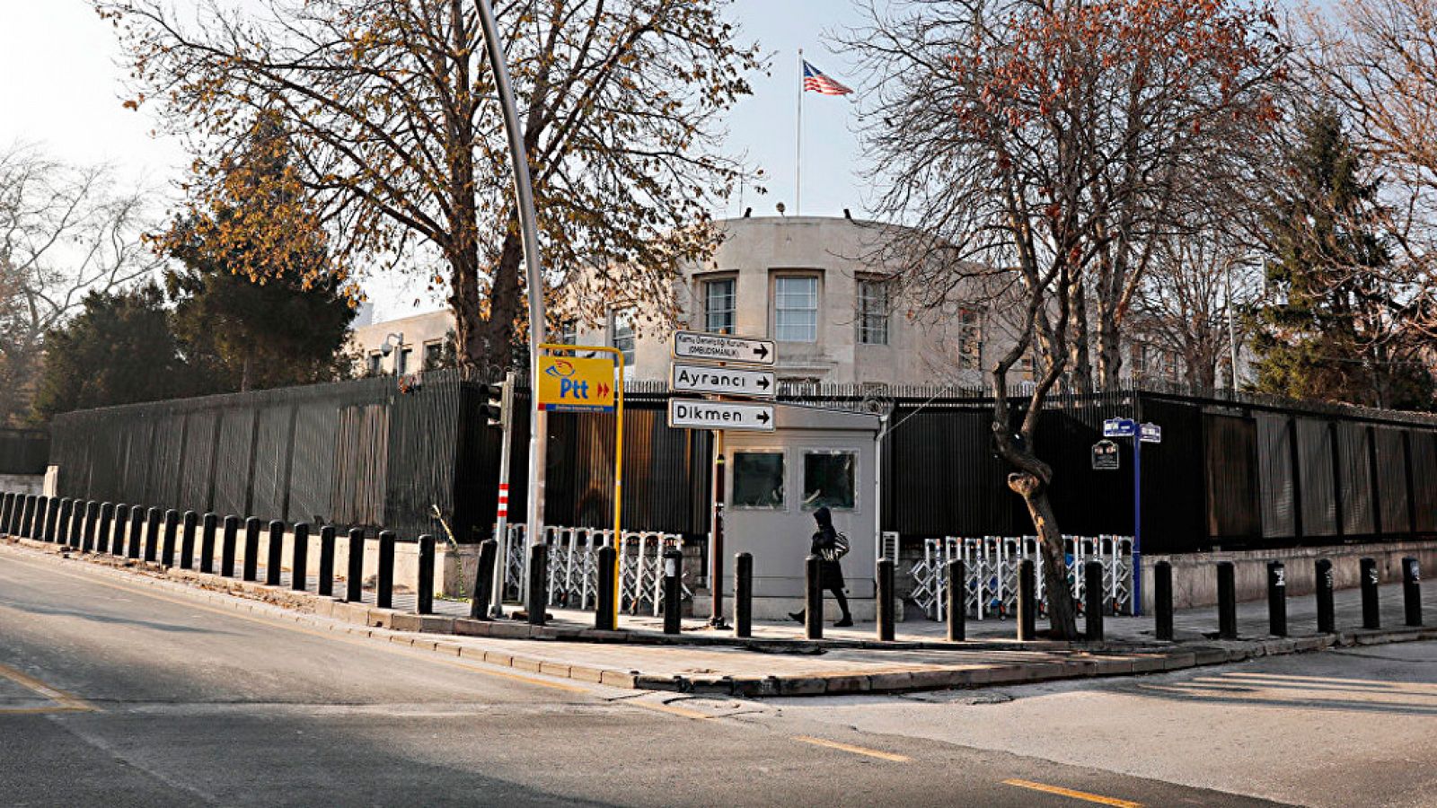 La embajada de Estados Unidos en Ankara, la capital de Turquía