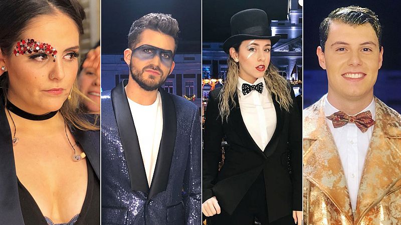 Andrea Compton, Kikillo, Miare y Stones, con sus 'outfit' de Campanadas