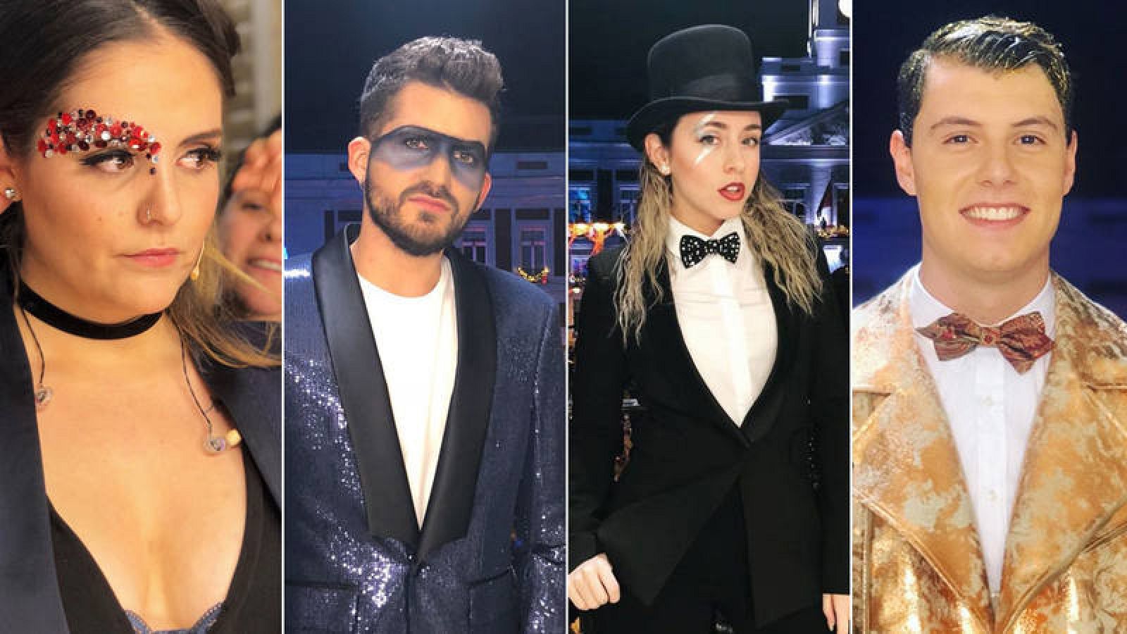 Andrea Compton, Kikillo, Miare y Stones, con sus 'outfit' de Campanadas