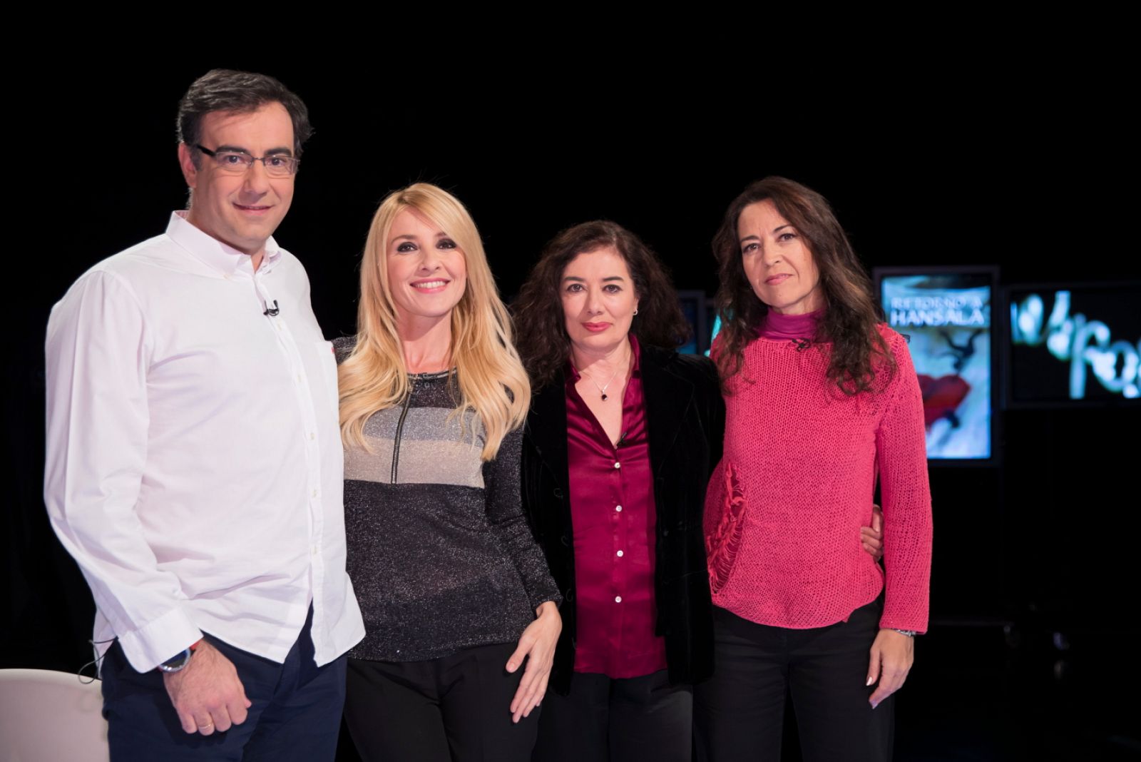 Iñigo Vila (Cruz Roja), Cayetana Guilleén, Chus Gutiérrez (directora) y MªJesús Vegas (ACNUR España)