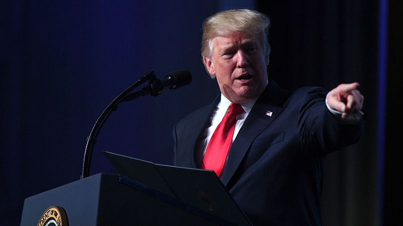 Donald Trump, en la Convención del Foro Granjero americano este lunes