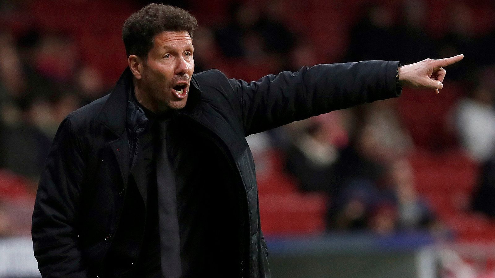 El entrenador argentino del Atlético de Madrid, Diego Simeone, durante el partido.