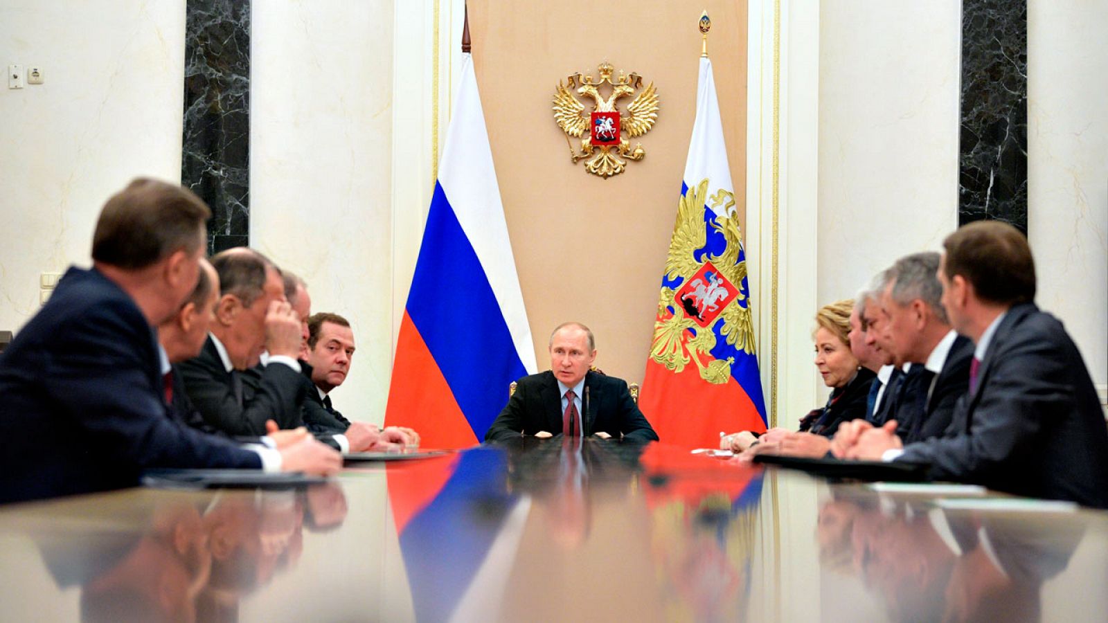 El presidente ruso, Vladímir Putin, reunido con su Consejo de Seguridad