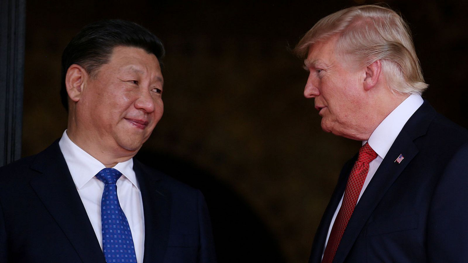 Donald Trump y Xi Jinping en un encuentro en Florida el 6 de abril