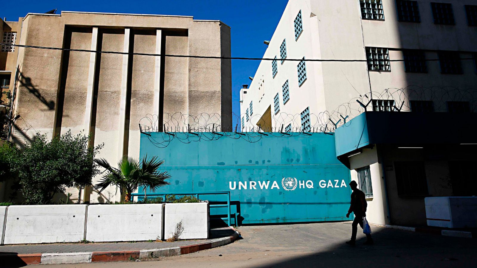La sede de la UNRWA en Gaza