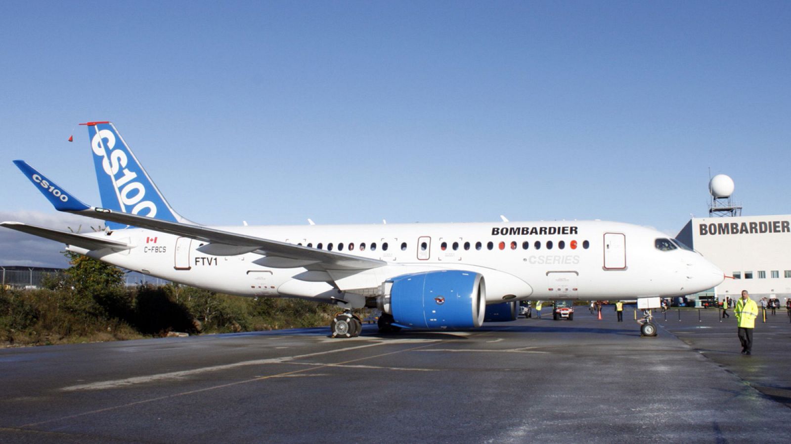 Una aeronave de Bombardier en Quebec
