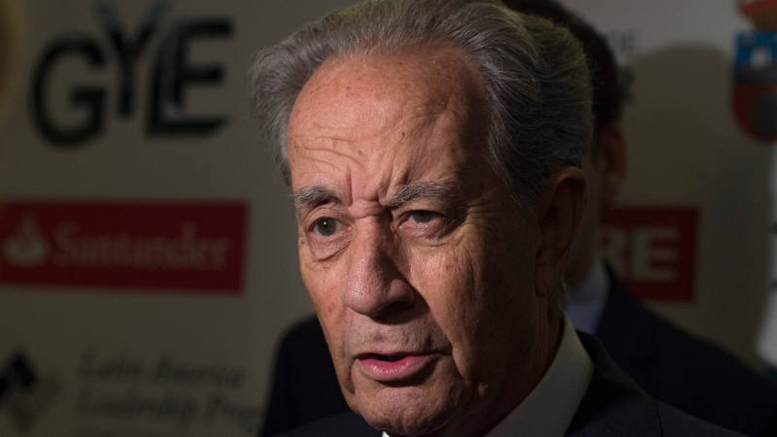 El expresidente de OHL, Juan Miguel Villar Mir, momentos antes de participar en un congreso 