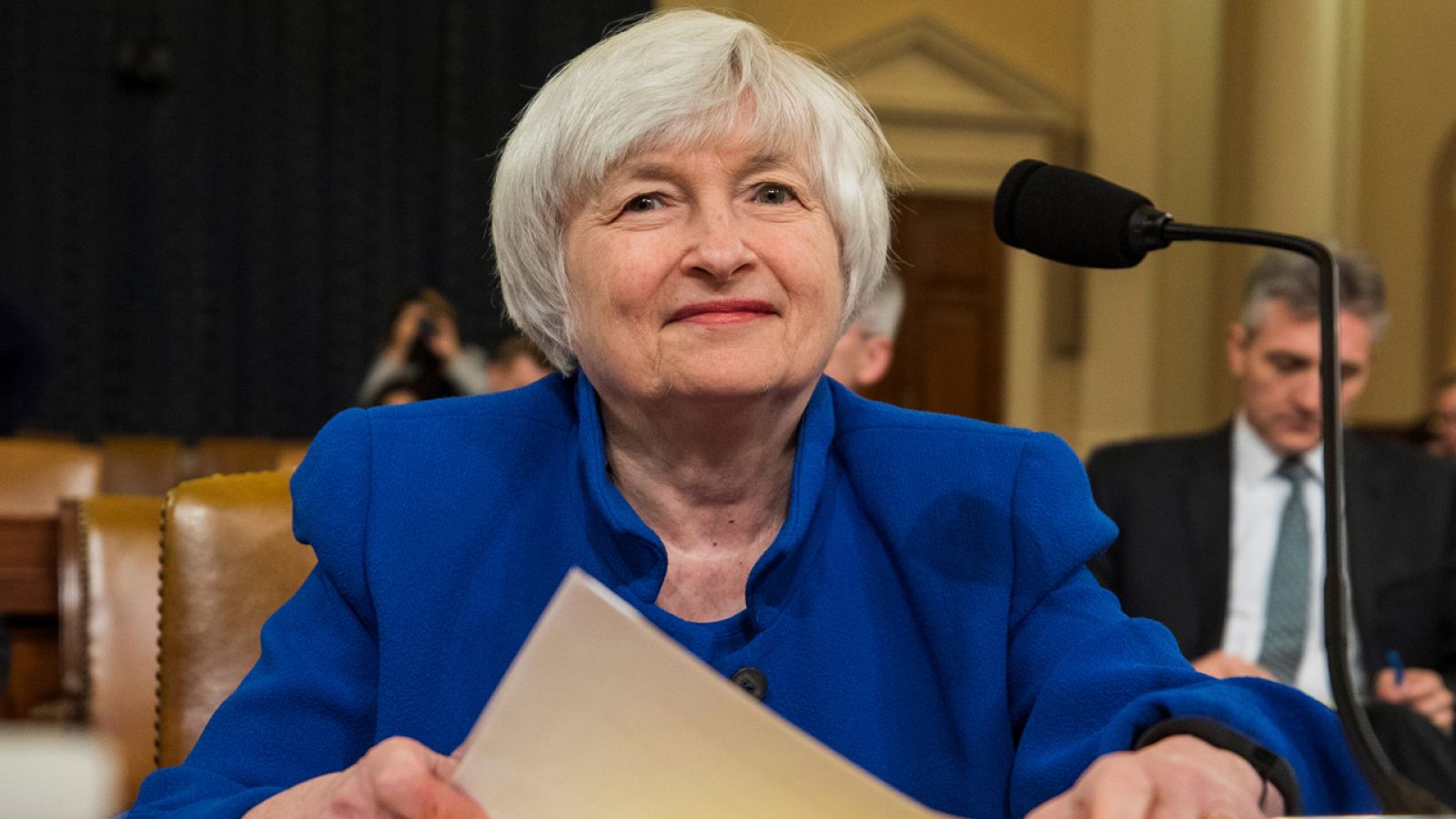 Janet Yellen, en una comparecencia ante el Comité Económico del Congreso el 29 de noviembre de 2017