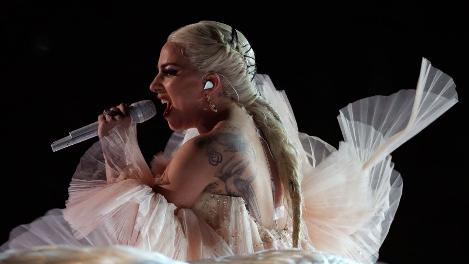 Lady Gaga en una actuación en Nueva York