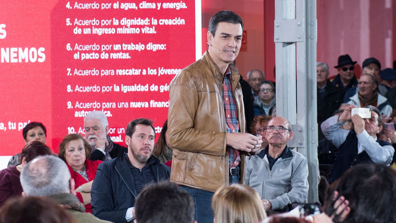 Pedro Sánchez en un acto del PSOE en Valladolid