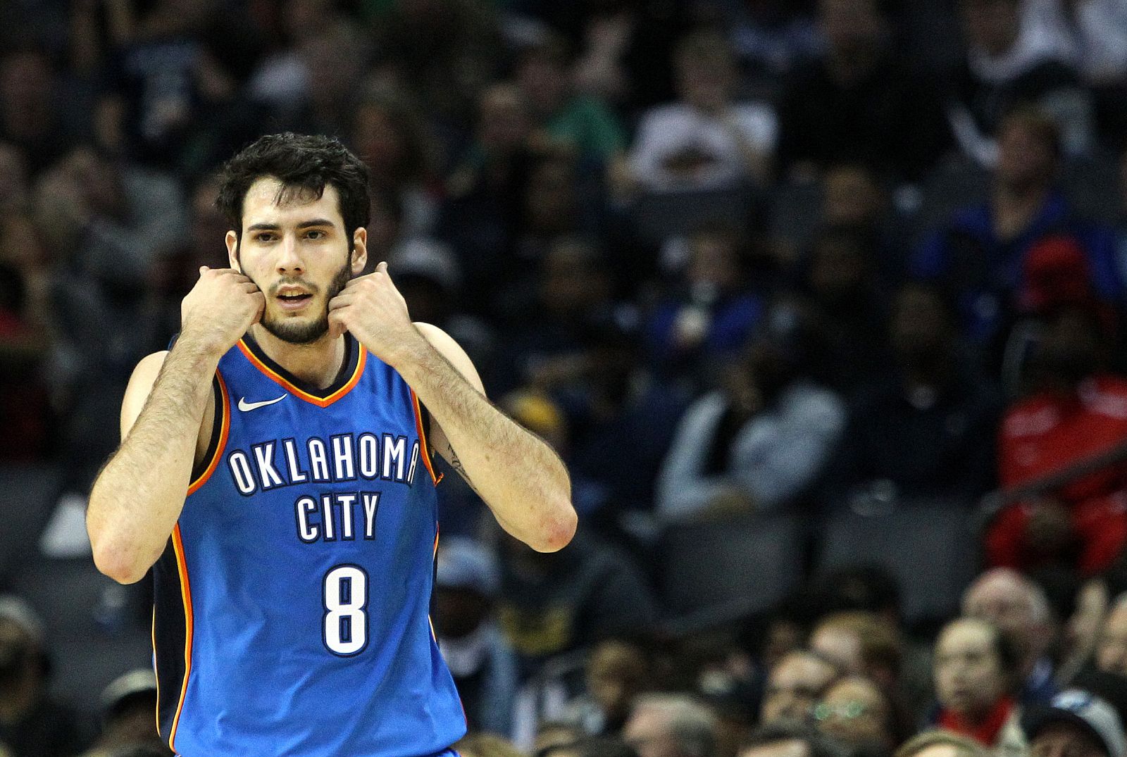 Abrines, en un partido de los Thunder contra los Grizzlies