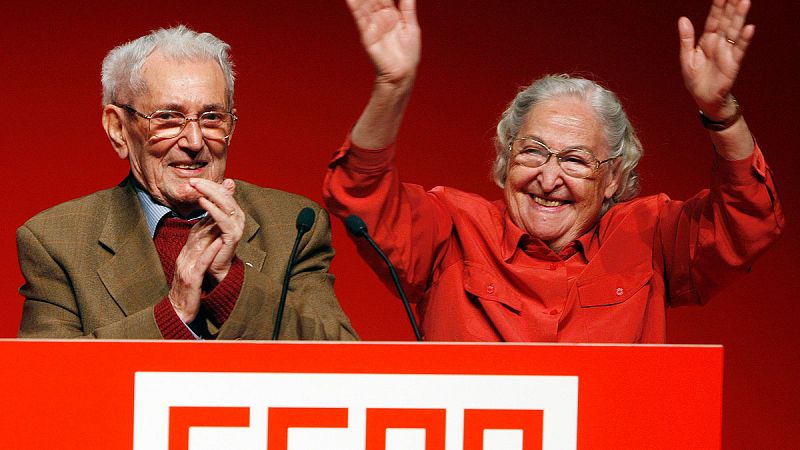 Josefina Samper junto a su esposo, Marcelino Camacho