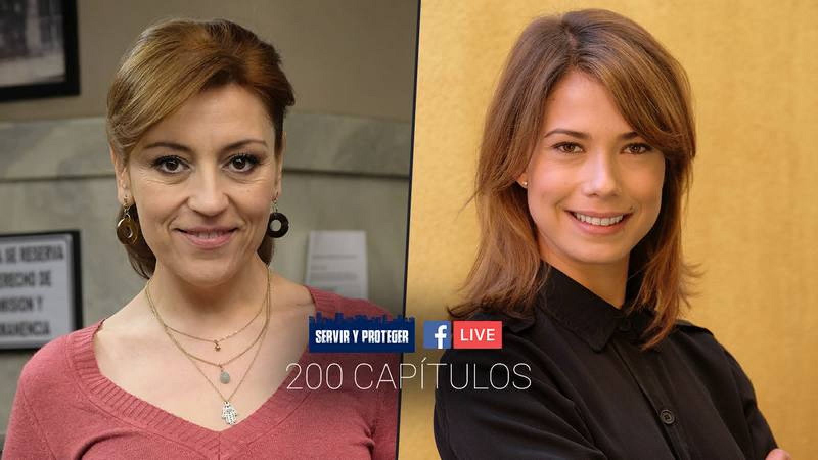  Pepa Aniorte, Andrea del Río y Tirso Calero en el Facebook Live de 'Servir y Proteger'