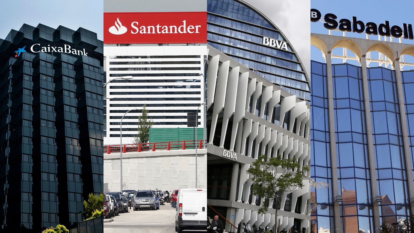 CaixaBank, Santander, BBVA y Sabadell son las cuatro entidades multadas por la CNMC por ponerse de acuerd para fijar condiciones alejadas de las que se habian comprometido