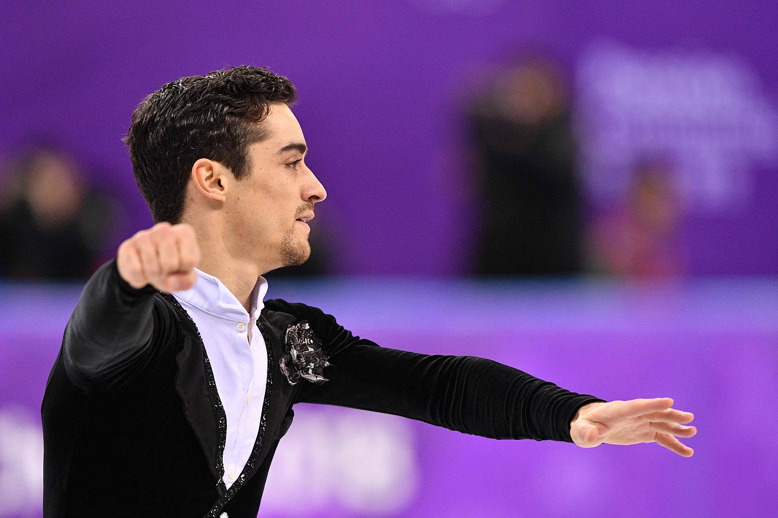 Javier Fernández, en acción en Pyeongchang