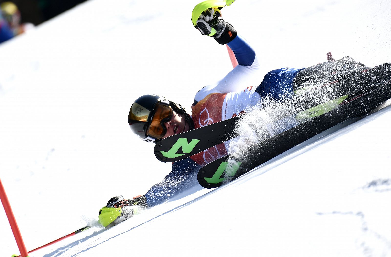 Juan del Campo se cae en el eslalon de los Juegos de Pyeongchang