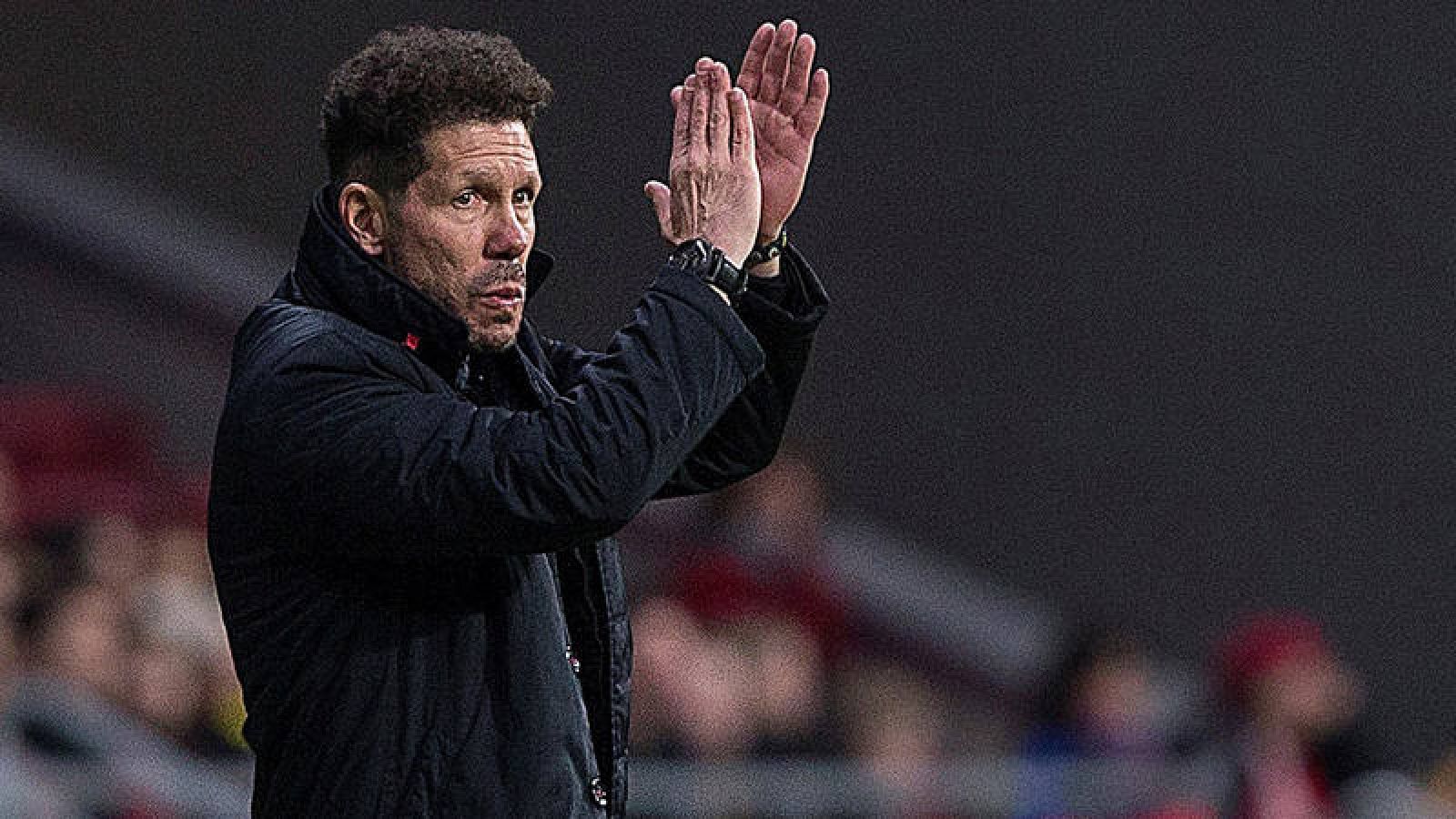 El entrenador argentino del AtlÃ©tico de Madrid Diego Pablo Simeone.