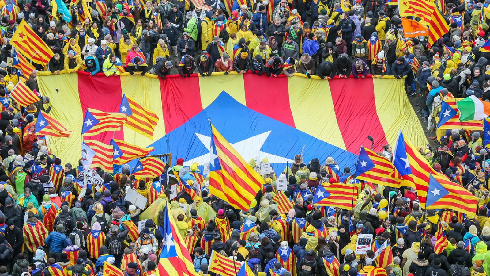 Manifestación independentista en Bruselas, el pasado 7 de diciembre