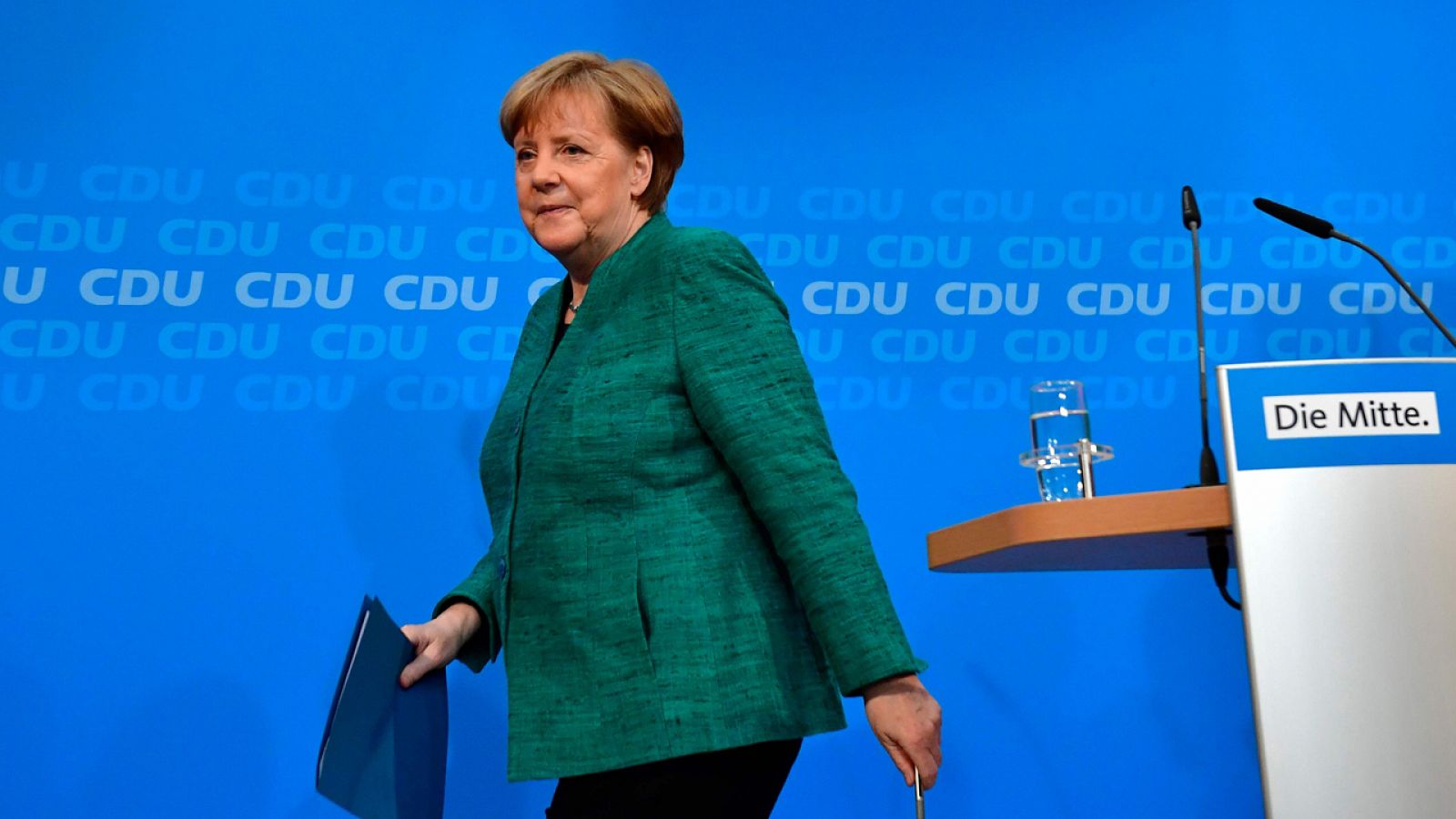 Angela Merkel, durante la presentación de su Gobierno en Berlín