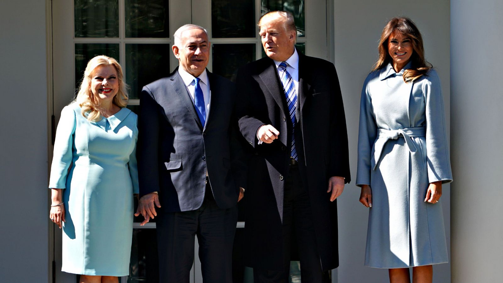 Donald y Melania Trump reciben en la Casa Blanca al matrimonio Netanyahu