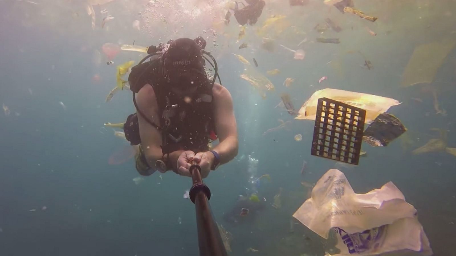 Fotograma del video de Rich Horner, en las aguas de Nusa Penida.