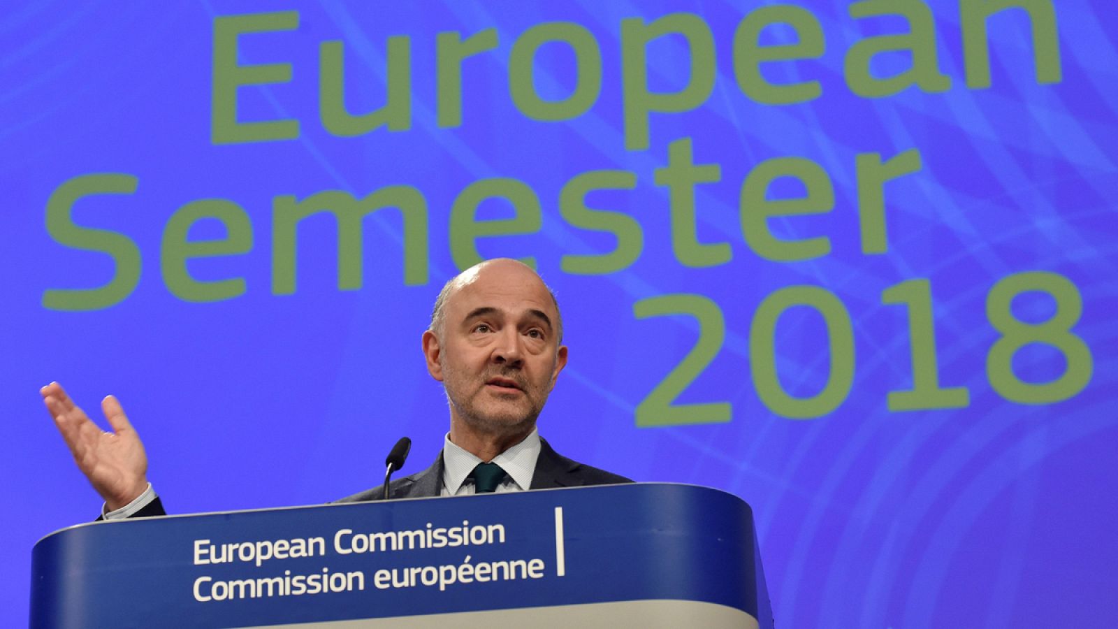 El comisario europeo de Economía, Pierre Moscovici