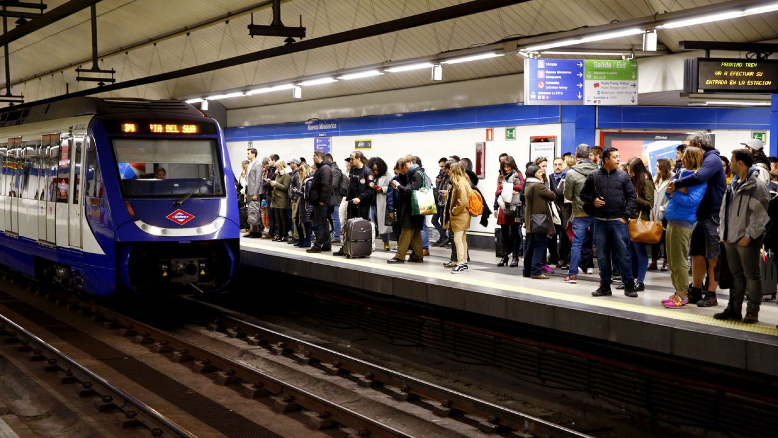 Imagen de los paros convocados por el sindicato de maquinistas del Metro de Madrid en diciembre de 2017.