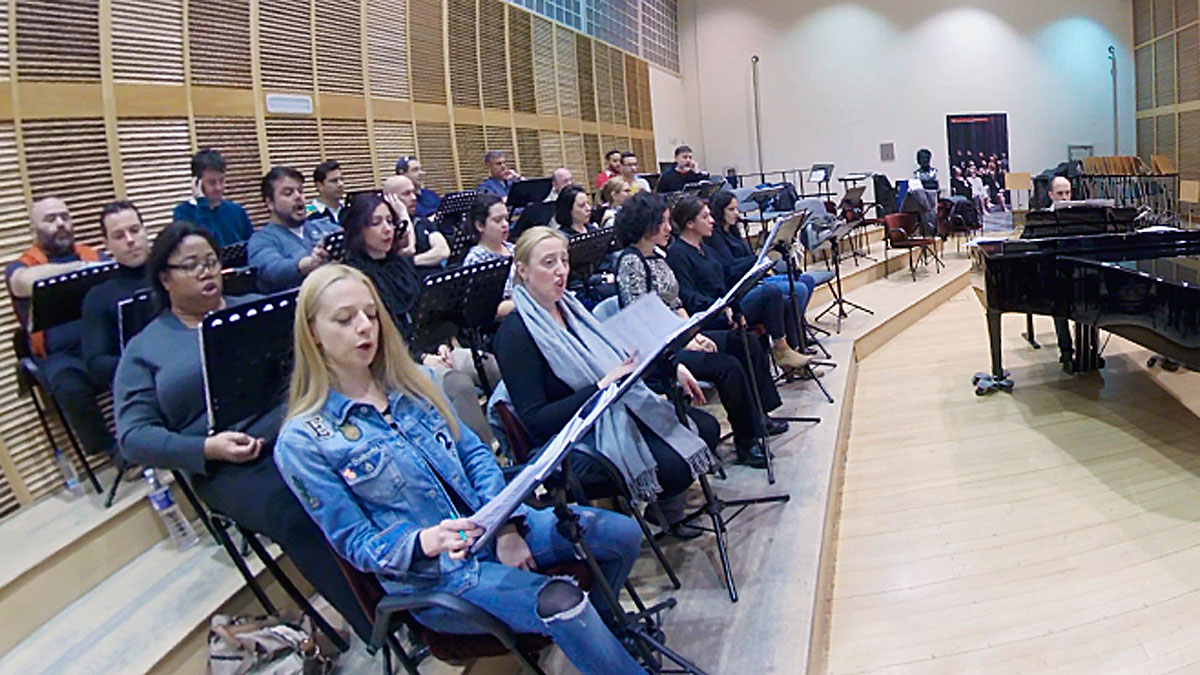 Ensayo del coro del Teatro Real