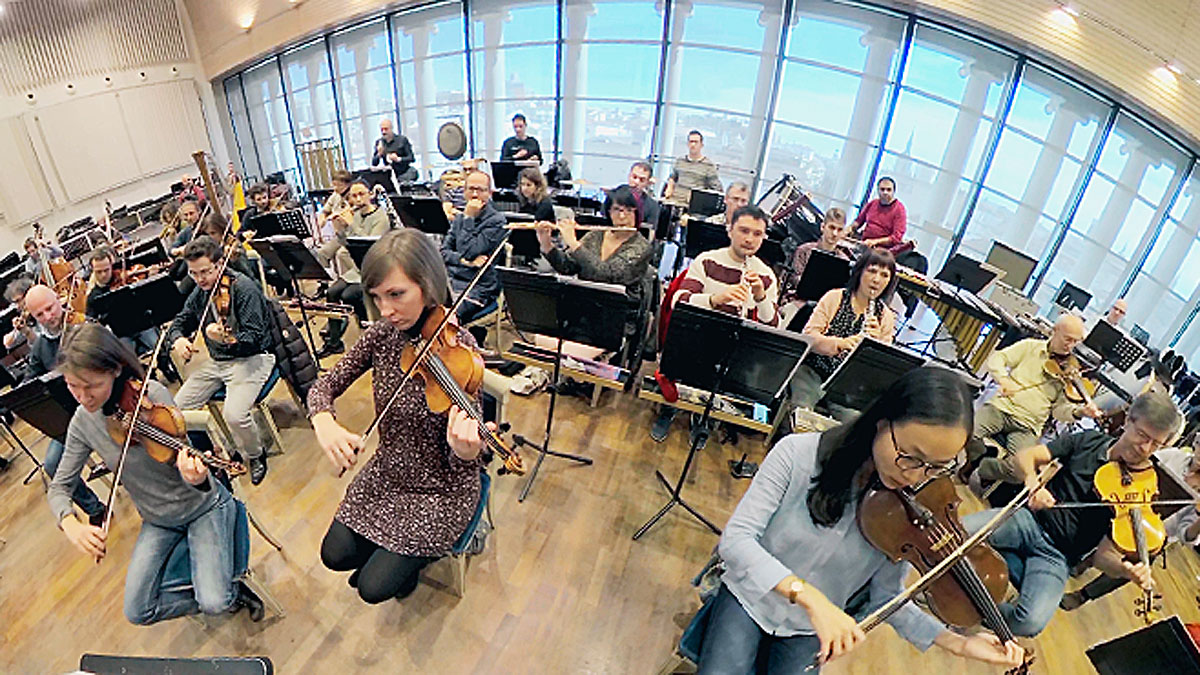 Ensayo de la orquesta del Real