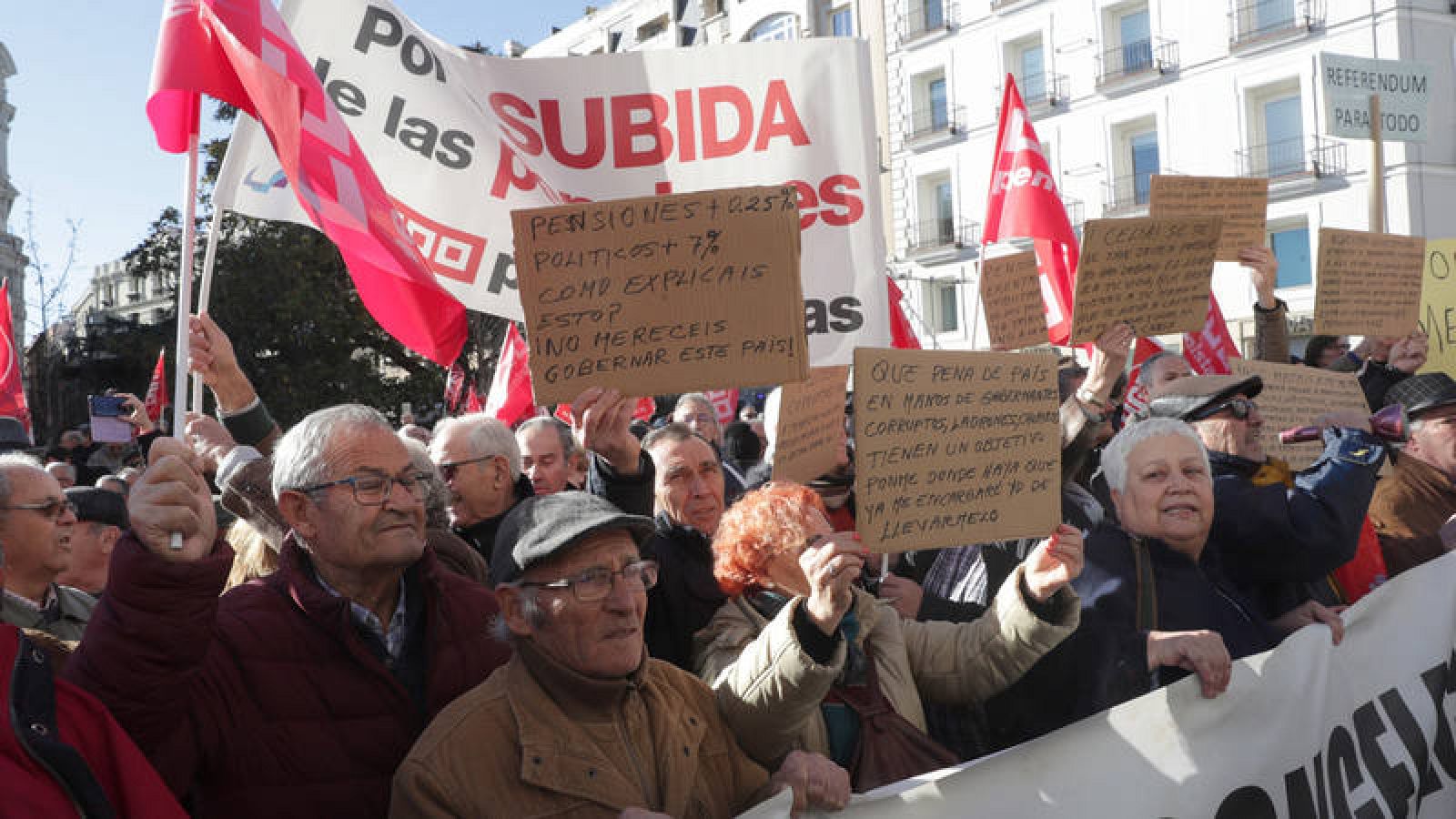 Manifestación de pensionistas en una imagen de archivo