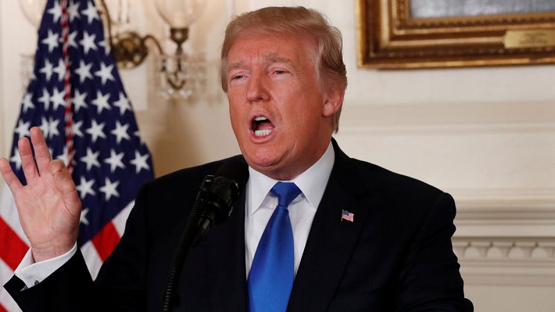 El presidente de Estados Unidos, Donald Trump, durante una rueda de prensa en octubre de 2017.