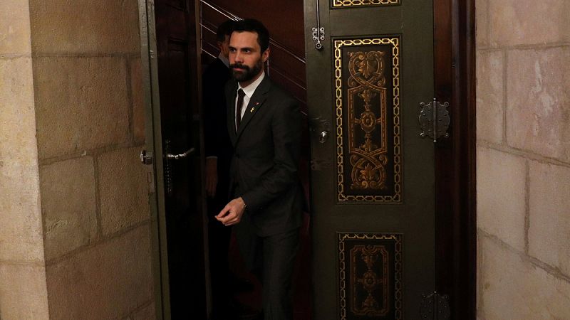 El presidente del Parlamento catalán, Roger Torrent (ERC)