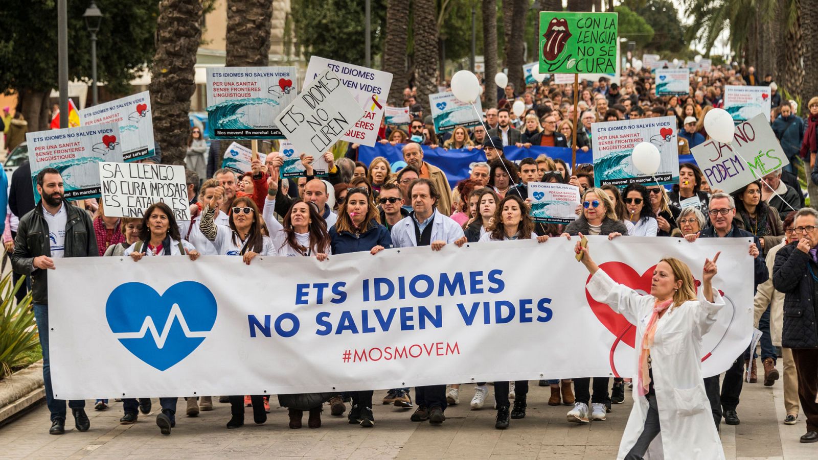 Imagen de archivo de la manifestación contra el decreto del catalán en la sanidad en Baleares