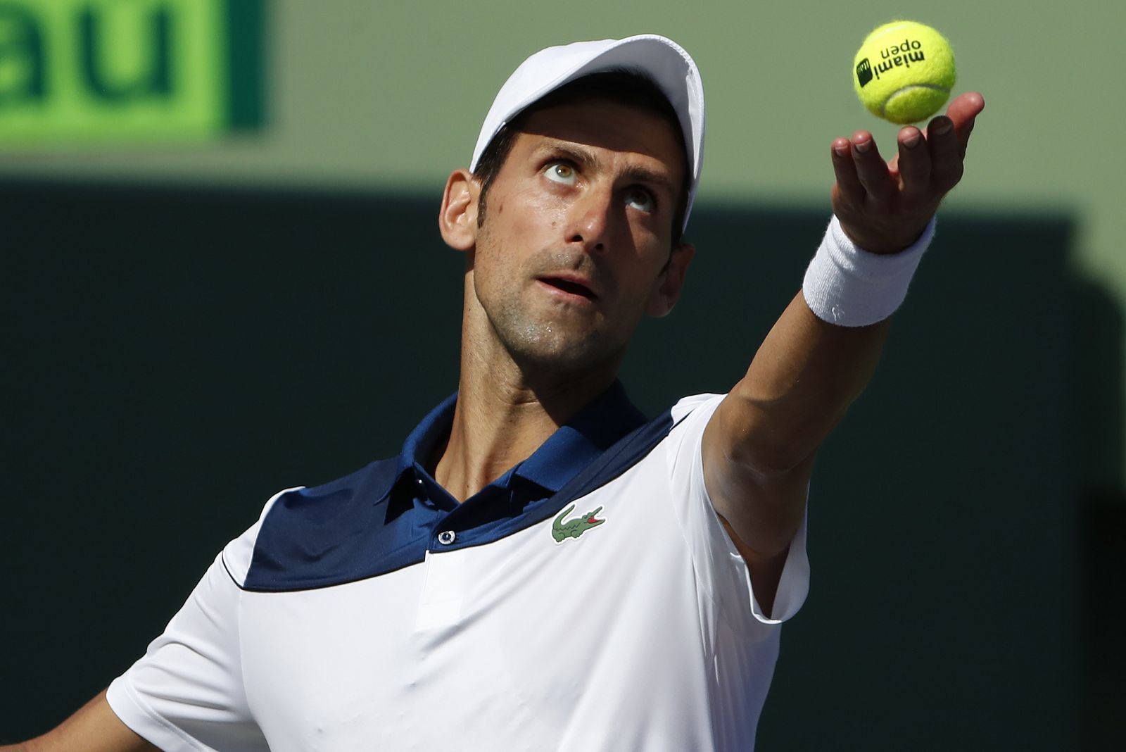 Novak Djokovic en su partido contra Benoit Paire.