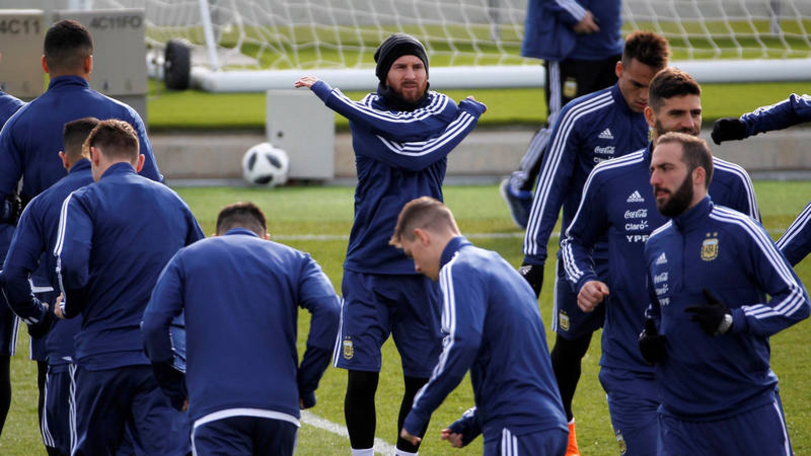 Entrenamiento de Argentina en Madrid.