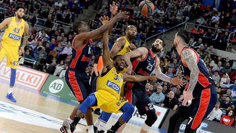 Momento del partido Baskonia-Maccabi