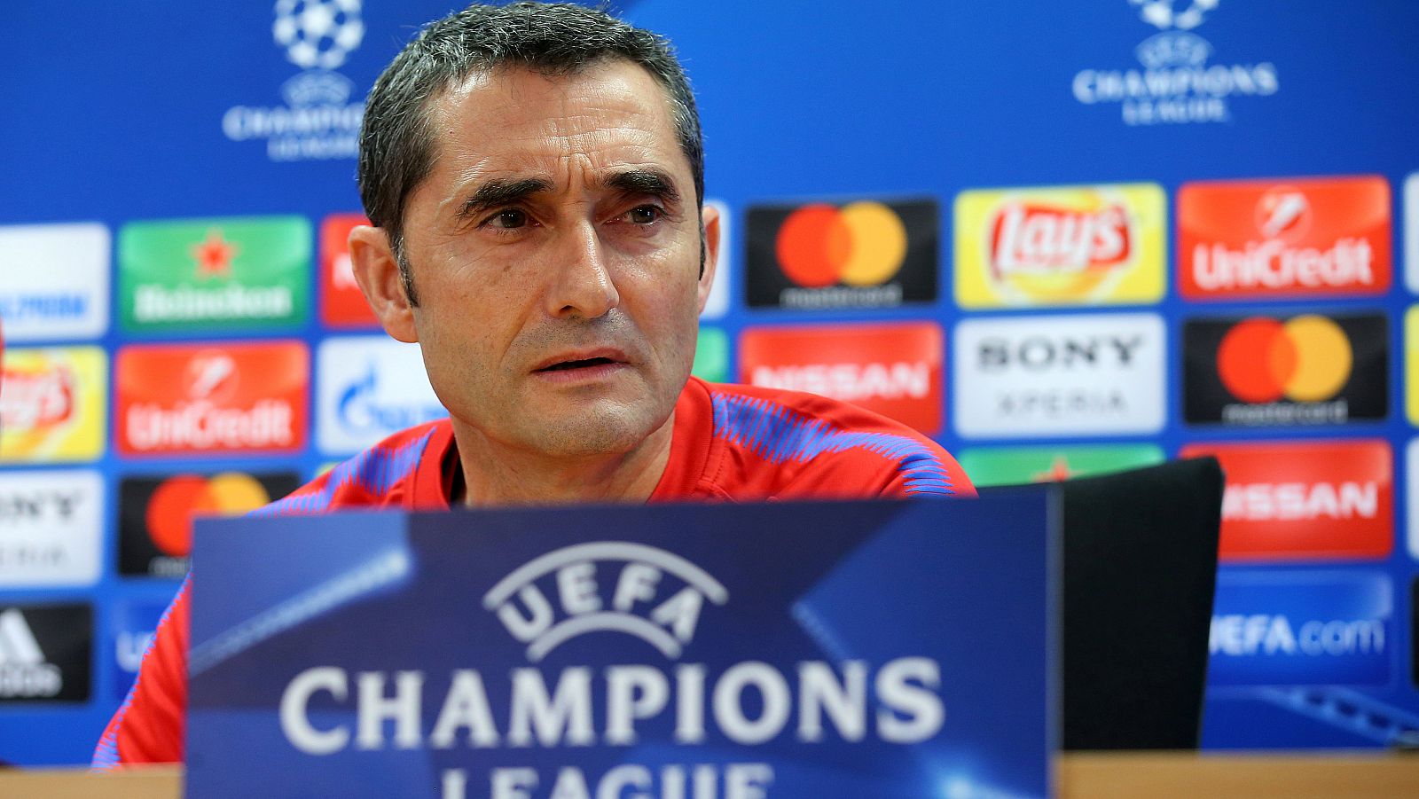 Ernesto Valverde, en rueda de prensa.