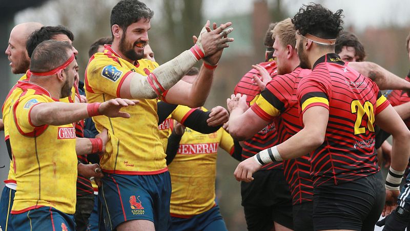IMagen del Bélgica - España, motivo de la queja de España ante Rugby Europe.