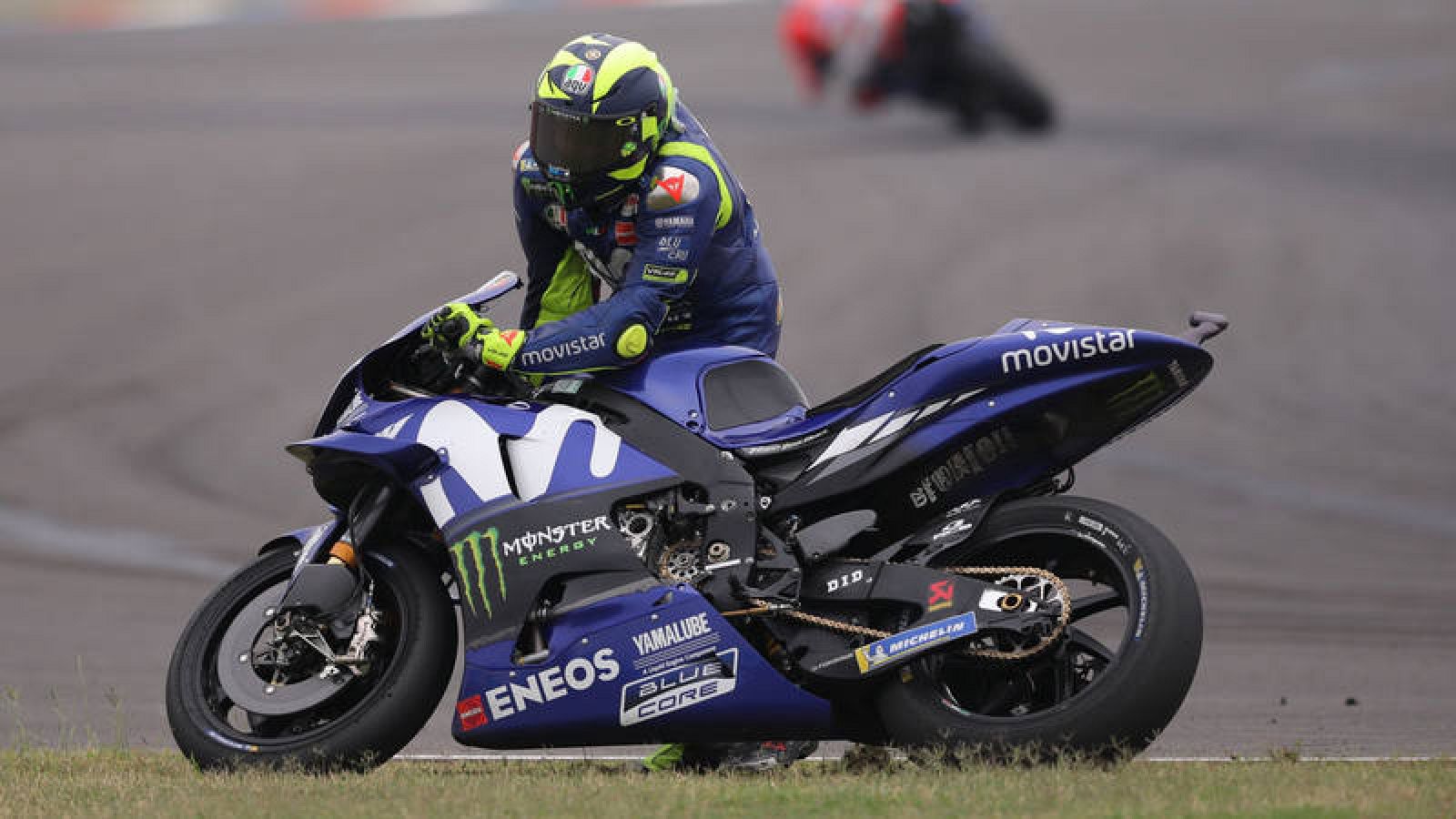 Valentino Rossi, tras su caída en el GP de Argentina