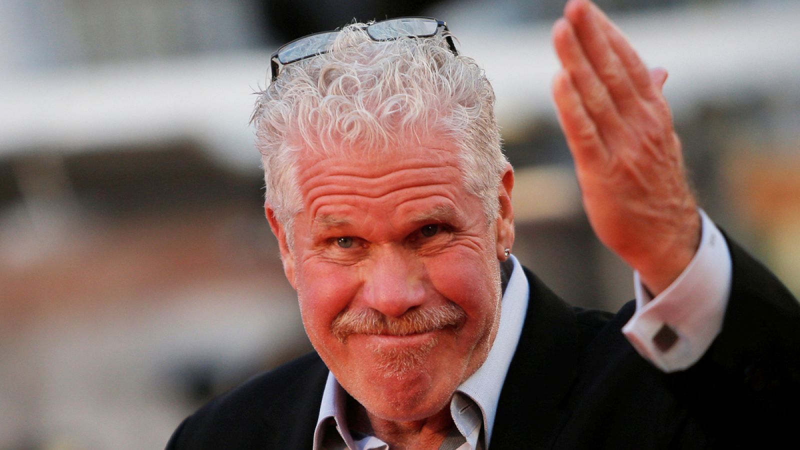 Ron Perlman en la ceremonia de entrega del premio Málaga-Sur a Guillermo del Toro.